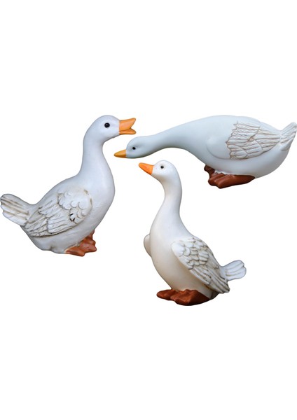 3 Ördek Heykeli Dekorasyon Açık Heykel El Yapımı (Yurt Dışından) indirimleri