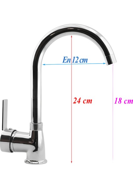 Lara Mix Kısa Batarya Krom Lavabo Banyo Mutfak Musluğu Musluk Mermer Tezgah Üstü Çift Su Giriş Evye fiyatları