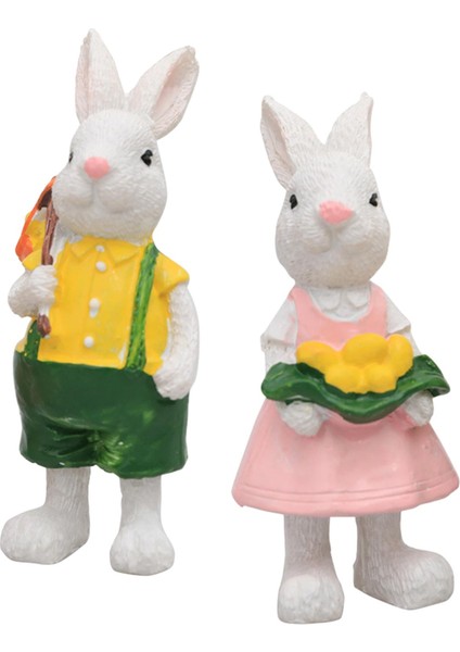 2x Paskalya Tavşanı Figürleri Paskalya Dekor Heykelleri Balkon Odası Için (Yurt Dışından) fırsatları