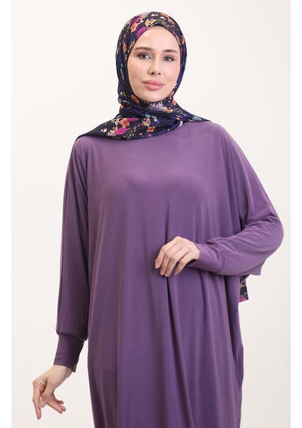 Yarasa Kol Salaş Elbise 2000-25 Açık Lila modelleri