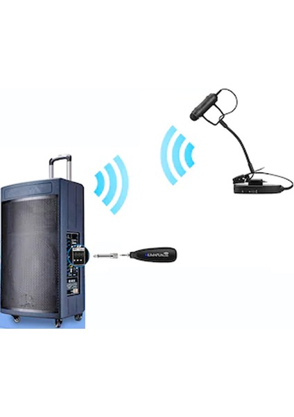Kımafun Wıreless Saksafon ve Trompet Mikrofonu KM-U307-1