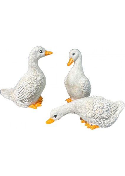 3 Dekor Ördek Heykelleri Ev Dekor Üstü Reçine (Yurt Dışından)
