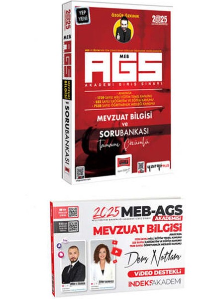 2025 MEB-AGS Mevzuat Bilgisi Soru Bankası ve Konu Anlatım Seti 2 Kitap