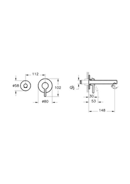 A42581 Origin Sıva Üstü Krom Ankastre Lavabo Bataryası fiyatları