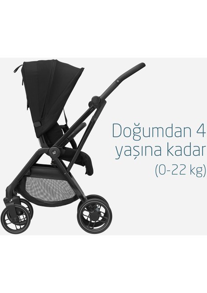 Leona2 Çift Yönlü Uzatılabilir Sırt Desteği Tam Yatabilir Bebek Arabası Twillic Black indirimleri