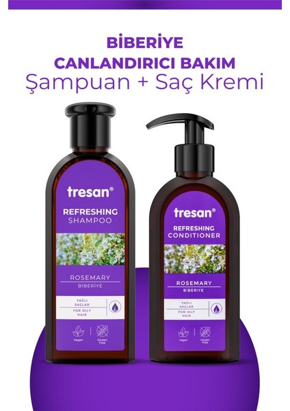 Biberiye Canlandırıcı Bakım Şampuanı 300 ml + Saç Kremi 300 ml