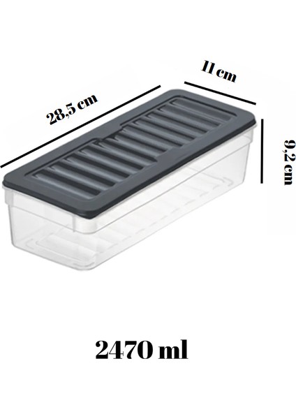 4'lü Buzdolabı Organizeri Mikrodalga ve Dipfrize Uygun Saklama Kabı Antrasit fiyatları
