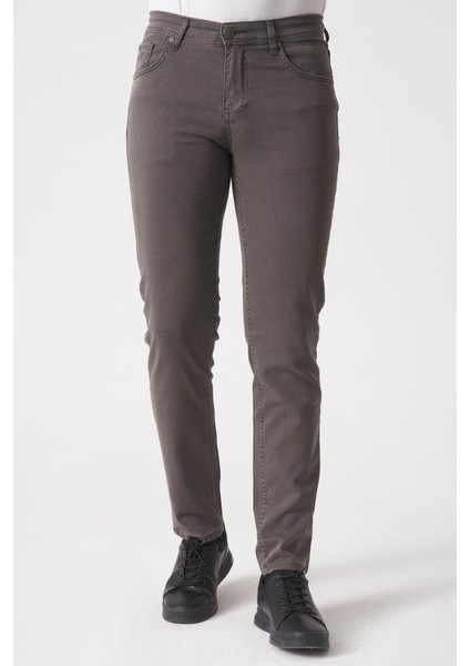 Fortaleza J2503 Slim Fit Mrv Pamuklu Jean Pantolon 5 Cep S.kahve