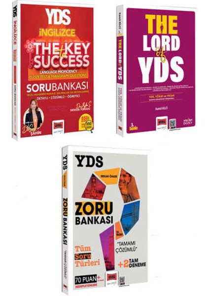 2025 YDS The Key to Success - The Lord of YDS - YDS Zoru Bankası Seti 3 Kitap