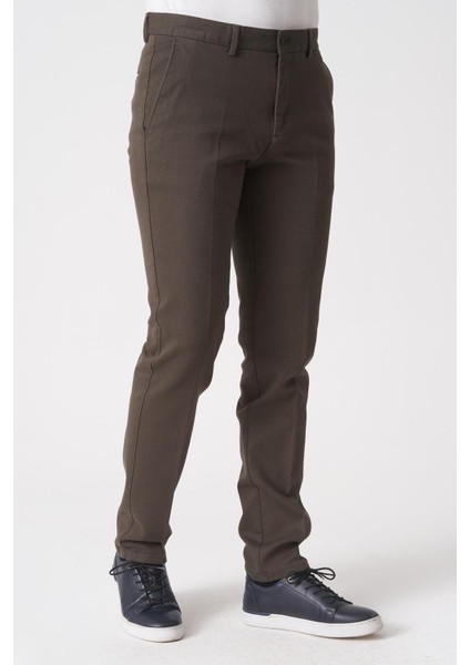Salvador P1039 Zümrüt Likralı Pamuklu Slim Fit Chino Pantolon Haki fiyatları