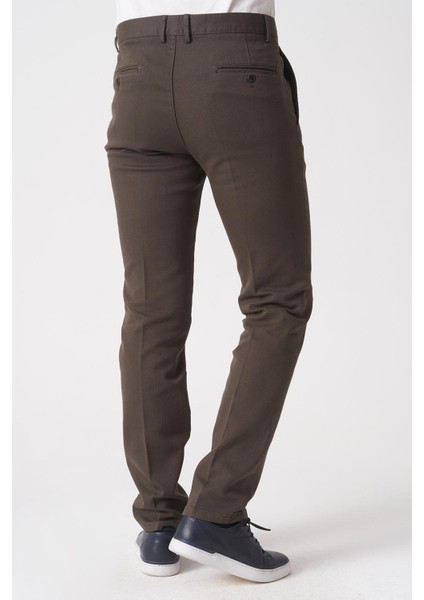 Salvador P1039 Zümrüt Likralı Pamuklu Slim Fit Chino Pantolon Haki fırsatları