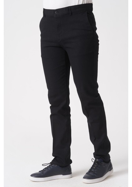 Salvador P1039 Zümrüt Likralı Pamuklu Slim Fit Chino Pantolon Siyah modelleri