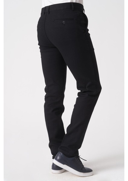 Salvador P1039 Zümrüt Likralı Pamuklu Slim Fit Chino Pantolon Siyah fırsatları