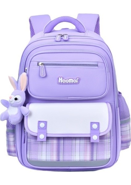 Ilkokul Kızları Için 1-3-6. Sınıflar Için Çocuk Okul Çantaları, Yükü Azaltmak ve Su Geçirmez Olmak Için Ekose Hafif Omurga Koruyucusu (Yurt Dışından)