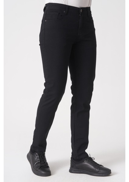 Fortaleza J2503 Slim Fit Mrv Pamuklu Jean Pantolon 5 Cep Siyah