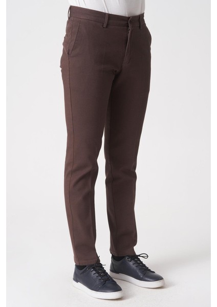 Rio De Janeiro P1034 Mars 4320 Pamuklu Slim Fit Chino Pantolo Kahve fiyatları