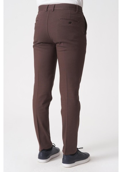 Rio De Janeiro P1034 Mars 4320 Pamuklu Slim Fit Chino Pantolo Kahve fırsatları