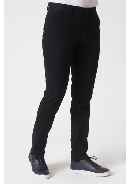 Rio De Janeiro P1034 Mars 4320 Pamuklu Slim Fit Chino Pantolo Siyah