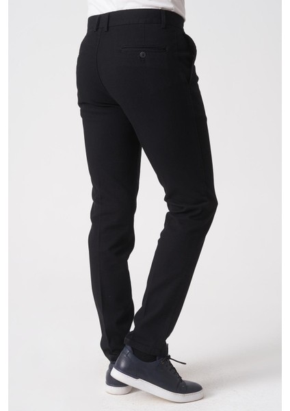 Rio De Janeiro P1034 Mars 4320 Pamuklu Slim Fit Chino Pantolo Siyah