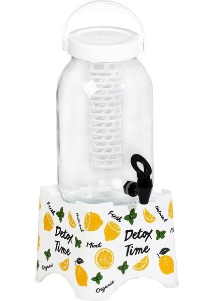 3 Lt Limon Desen Standlı Infuserli Sebil
