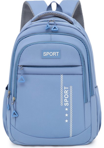 Yeni Düz Renk Basit Büyük Kapasiteli Kampüs Çok Yönlü Öğrenci Sırt Çantası Sokak Modası Seyahat Sırt Çantası (Yurt Dışından)