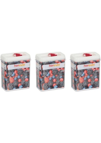 Üçlü 1,8 Lt Plastik Saklama Kabı Beyaz