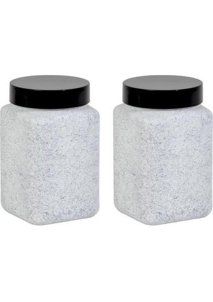 Ikili 1,5 Lt Mat Beyaz Kavanoz