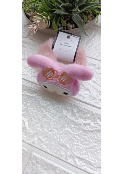 Sanrio Serisi My Melody Pembe Çocuk Peluş Lastik Simit Saç Toka