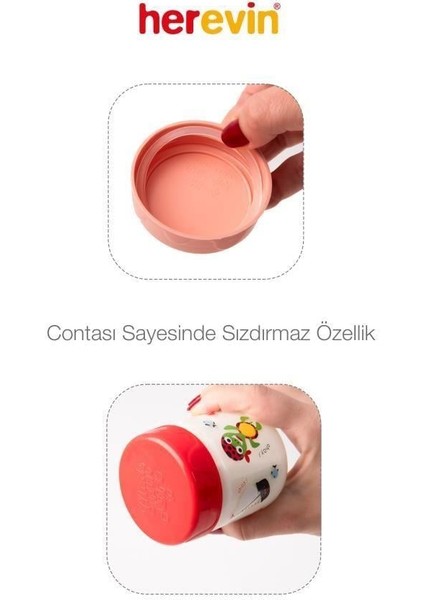 Altılı Desenli Bebek Mama Kavanozu 200 Ml