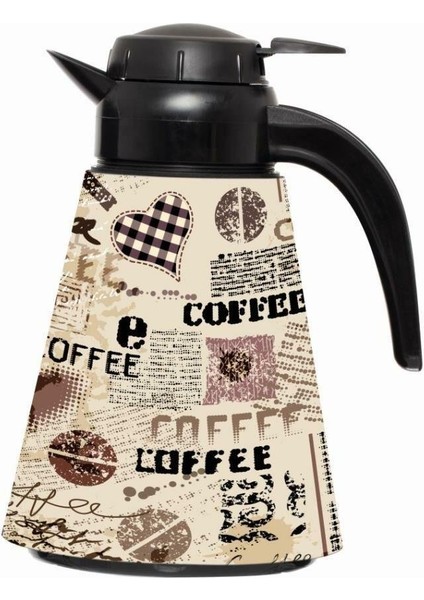 1,2 Lt Desenli Konik Termos-Coffe
