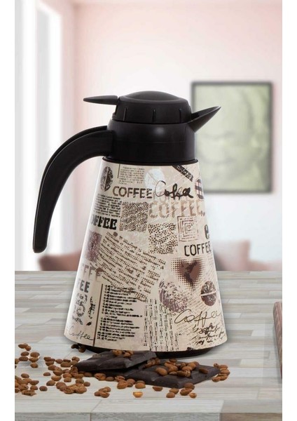 1,2 Lt Desenli Konik Termos-Coffe