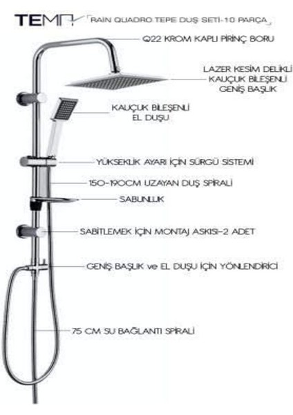 Sürgülü Duş Seti