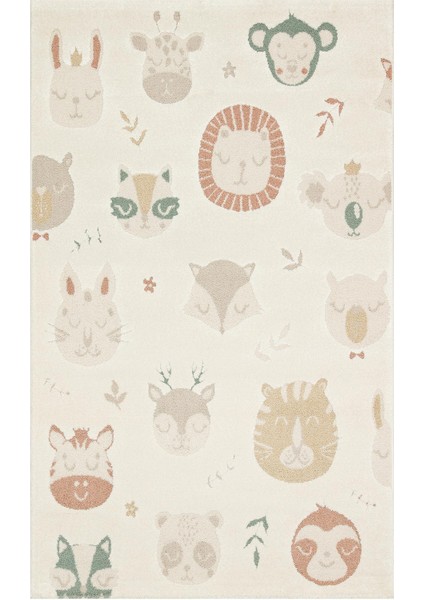 Piccolo Pcl 04 Cream Multy Hav ve Toz Vermeyen Çocuk Halısı