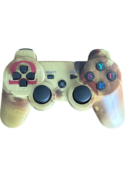 Playstation 3 Uyumlu Dualshock Oyun Kolu Kablosuz PS3 Joystick Kamuflaj