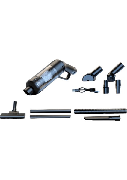 Elektrikli Süpürge USB Şarjlı Araba Ev Küçük Yüksek Güçlü Güçlü Temizlik Siyah (Yurt Dışından) indirimleri