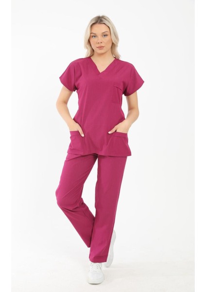 Likralı Cerrahi, Doktor, Hemşire, Renkli Üniforma Takım
