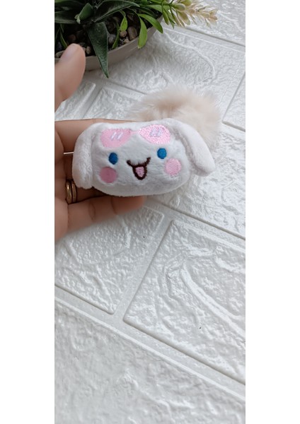 Sanrio Serisi Cinnamorol Çocuk Peluş Lastik Simit Saç Toka