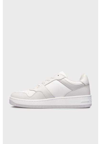 Tommy Jeans Logolu Deri Sneaker Ayakkabı Erkek Ayakkabı EM0EM01513 P06 fiyatları