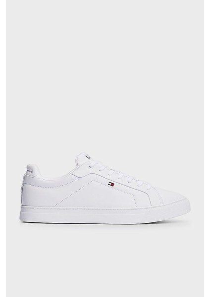 Logolu Deri Sneaker Ayakkabı Erkek Ayakkabı FM0FM05317 Ybs
