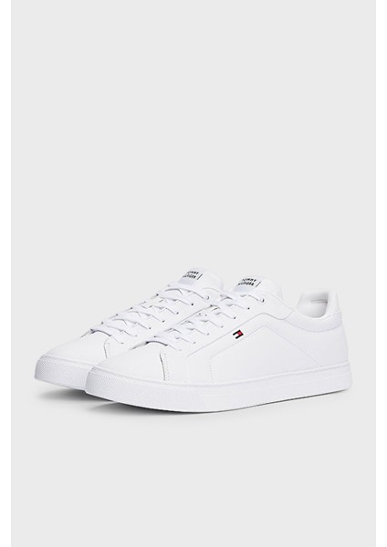 Logolu Deri Sneaker Ayakkabı Erkek Ayakkabı FM0FM05317 Ybs