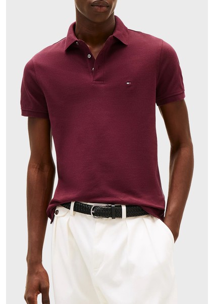 Pamuklu Slim Fit Polo Yaka T Shirt Erkek Polo Yaka T Shirt MW0MW17771 Vlp