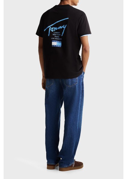 Pamuk Regular Fit Bisiklet Yaka Logolu T Shirt Erkek T Shirt DM0DM21106 Bds