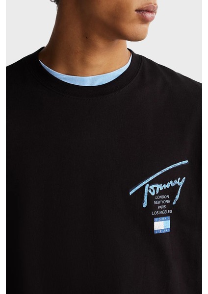 Pamuk Regular Fit Bisiklet Yaka Logolu T Shirt Erkek T Shirt DM0DM21106 Bds