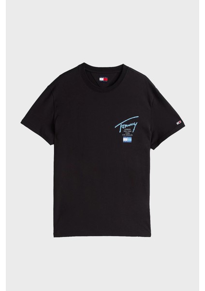 Pamuk Regular Fit Bisiklet Yaka Logolu T Shirt Erkek T Shirt DM0DM21106 Bds