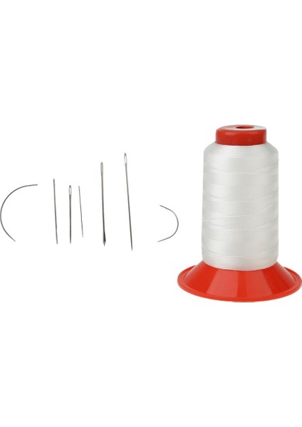 7 Adet Ağır Hizmet Tipi El Dikiş Kiti ve Beyaz Bağlı Naylon Dikiş Ipliği (Yurt Dışından)