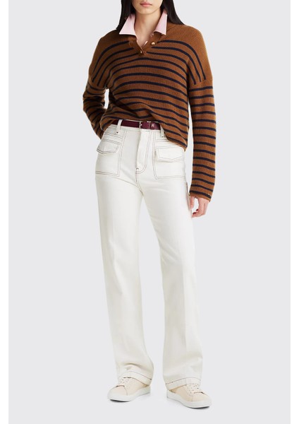 Deri Logolu Metalik Detaylı Sneaker Ayakkabı Bayan Ayakkabı FW0FW08382 Aa8 fiyatları