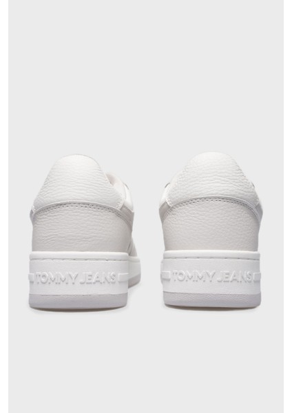 Tommy Jeans Logolu Deri Sneaker Ayakkabı Erkek Ayakkabı EM0EM01513 P06 fırsatları