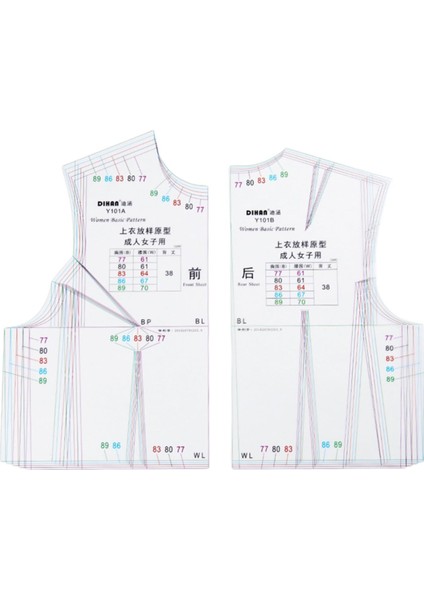 2pcs: 1 Cetvel Şeffaf Çizim Templet Dikiş Cetveli Aracı (Yurt Dışından) fiyatları