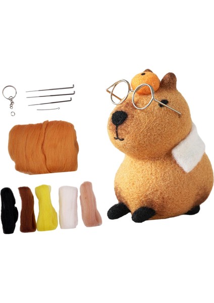Capybara Doll Dıy Yün Elt Malzeme Gençler Çocuklar Için Başlayanlar F (Yurt Dışından)