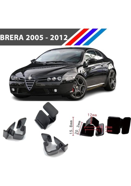 Alfa Romeo Brera Kaput Izalatör Klipsi 2005 - 2012 25 Adetli Paket